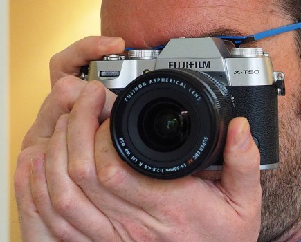 Fujifilm X-T50 in-hand. Joshua Waller