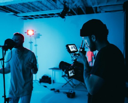 Videography, video lights set up